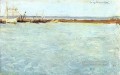 Vista del puerto Valencia 1895 paisaje acuático impresionismo Pablo Picasso